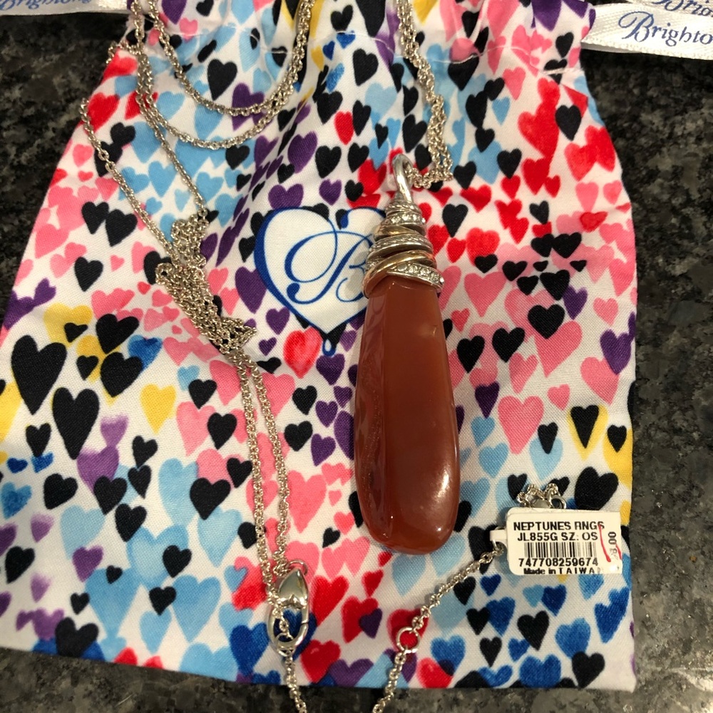 NWT Brighton Neptune’s Rings Pyramid Drop Necklace